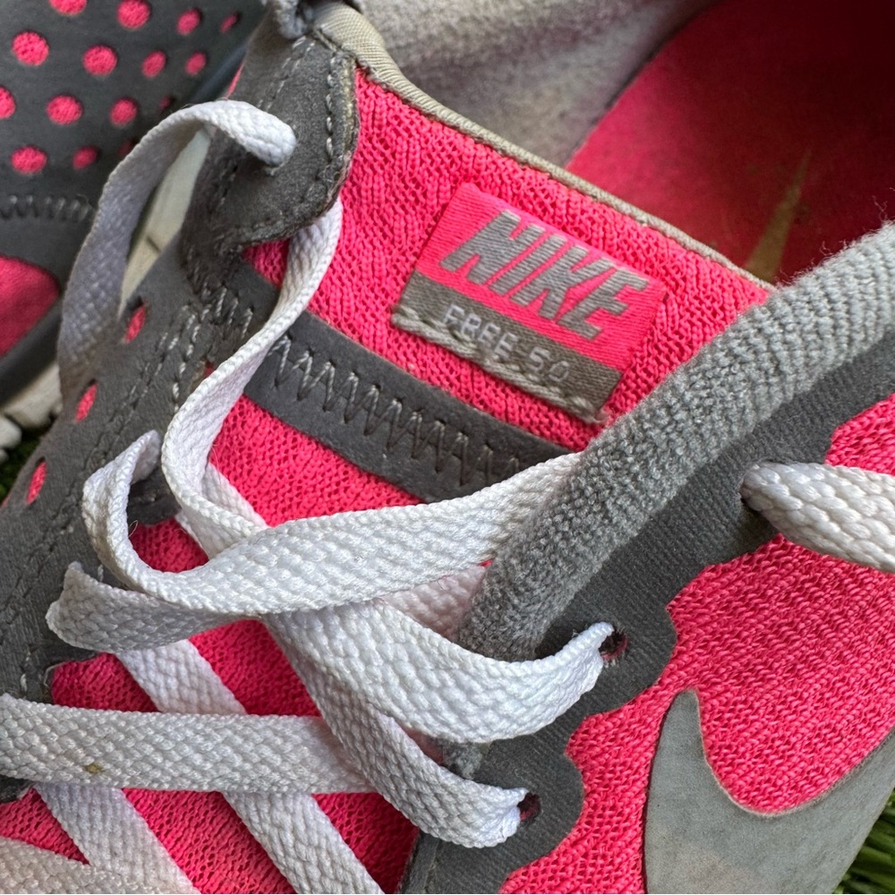 Women's Pink and Gray Athletic Shoes - Picture 2 of 14